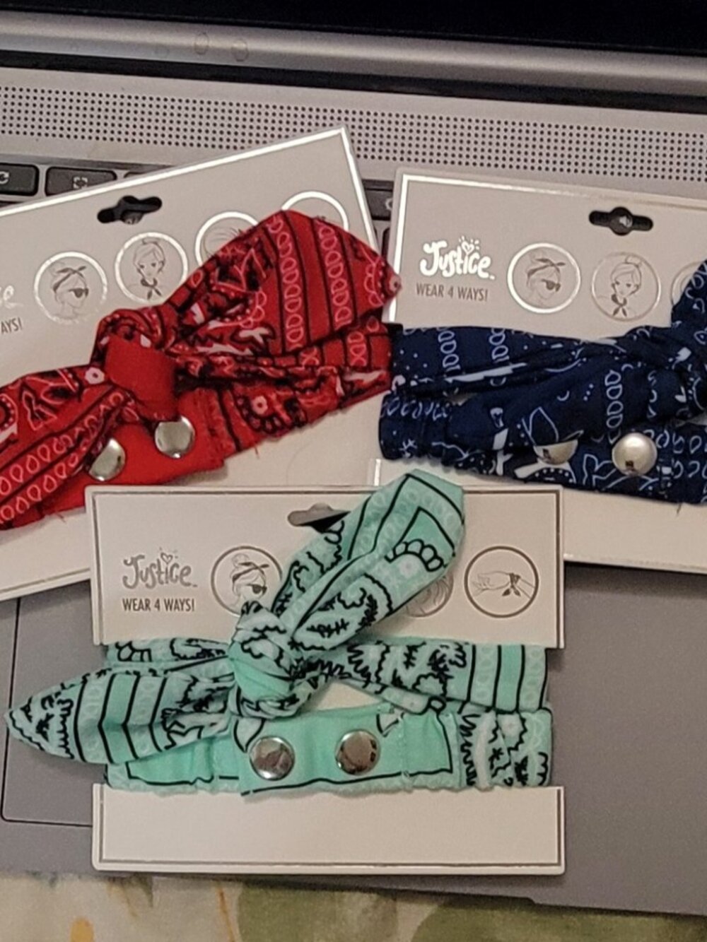 Blue, Turquoise and Red Hair Accessories